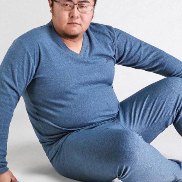 남자 발열내복 3-5XL 빅사이즈 면 넉넉한 아빠선물 - 상품 이미지