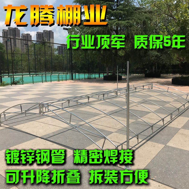 차양막 텐트 장막천막 야외천막 접이식 차고지 어닝 그늘막 대형 방수 캐노피천막 간이 주차장 3x4m 은색 두꺼운 스타일 - 상세 이미지 4