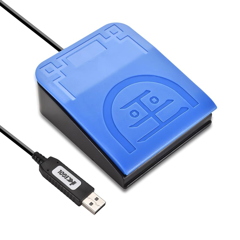 iKKEGOL 2023 업그레이드된 USB 풋 페달 스위치 - 핸즈프리 컨트롤 PC 게임 전사용 맞춤형 프로그래머블 키보드 마우스 핫키 HID Tr e Pedal - 상품 이미지