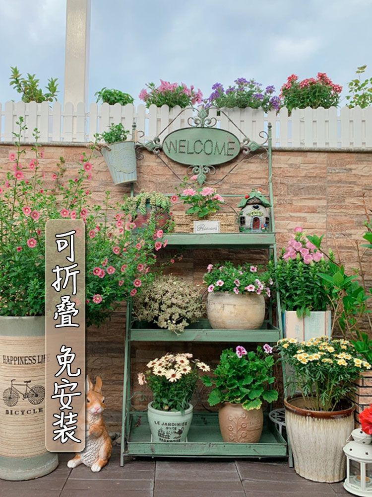 정원마당꾸미기 정리대 철제 철제선반 진열대 선반 앵글 거치대 스탠드 조립식 아크릴 받침대 - 상세 이미지 2