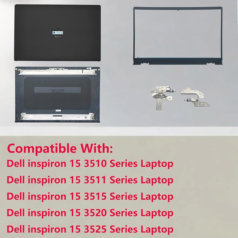 Jxjslp 교체 LCD 후면 커버 상단 케이스 뚜껑 전면 베젤 프레임, 힌지 포함 DELL Inspiron 15 3510 3511 3515 시리즈 노트북 0WPN8 00WPN8 - 상세 이미지 2