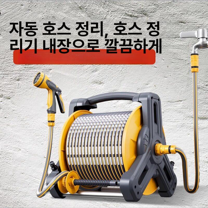 정원 릴호스 세차용 관리 호스릴 고압 물호스 수도 농업 A. 20m 호스 카트 세트 - 상세 이미지 4