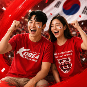 2026 붉은악마티셔츠 월드컵 응원티 가족 패밀리룩 반팔티 착용 후기 | 사이즈/핏 총정리 - 상품 이미지 3