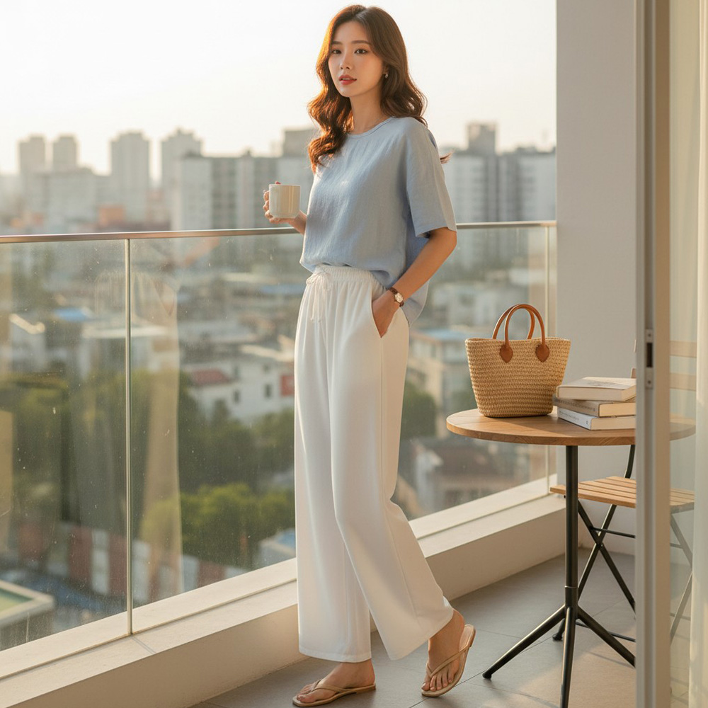 비츠로 남녀공용 아이스터치 데님룩 와이드 - 상품 이미지