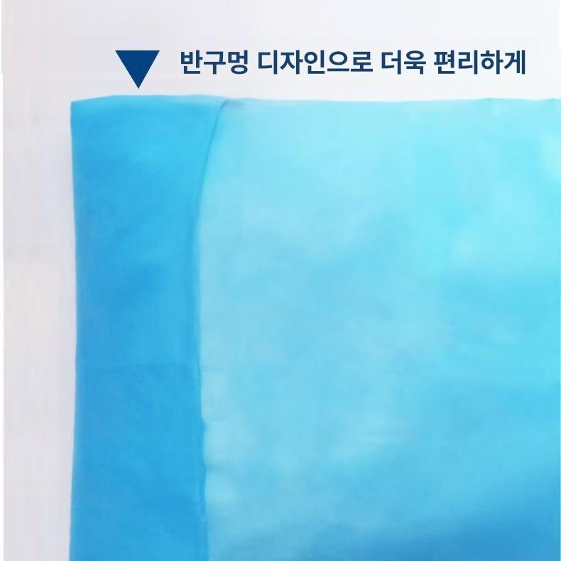 일회용 방수 베개커버 호텔 숙박용 위생 보호 시트 50x80cm 500개 세트 - 상세 이미지 3