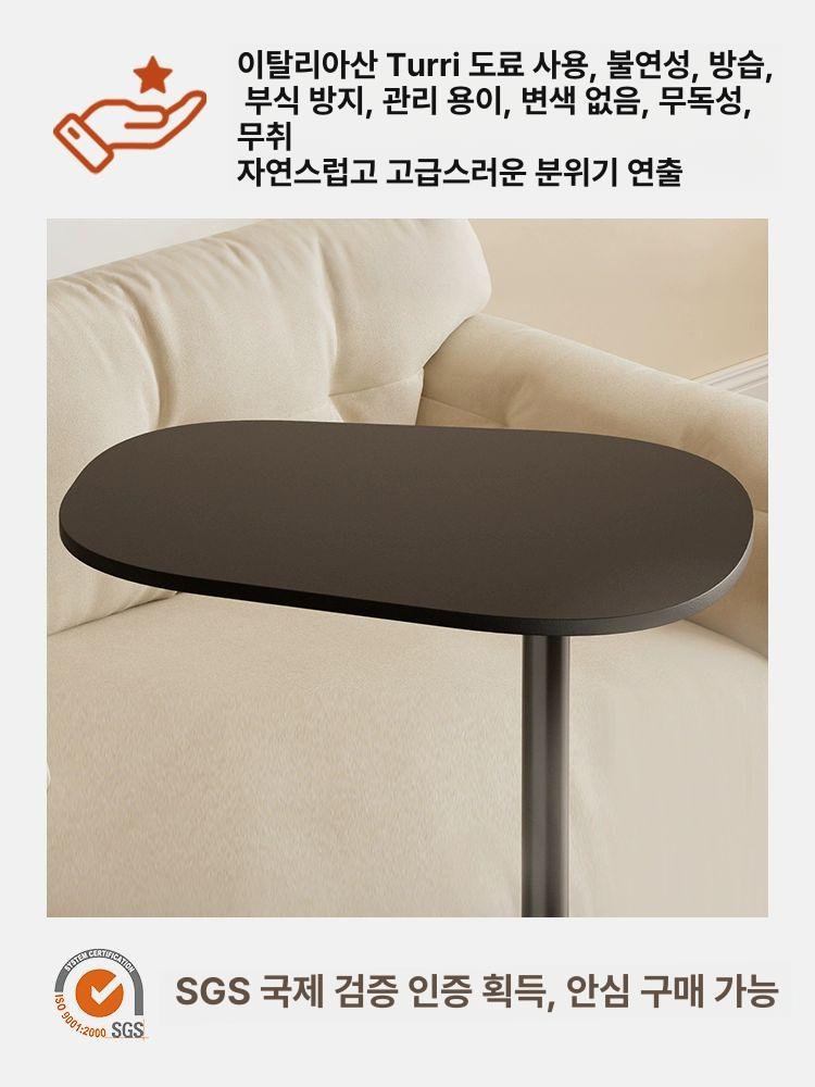 소파 옆 테이블 라운드형 원탁 거실 커피 테이블 북유럽 미니멀 홈 인테리어 침실 침대 옆 보조 책상 - 상세 이미지 4