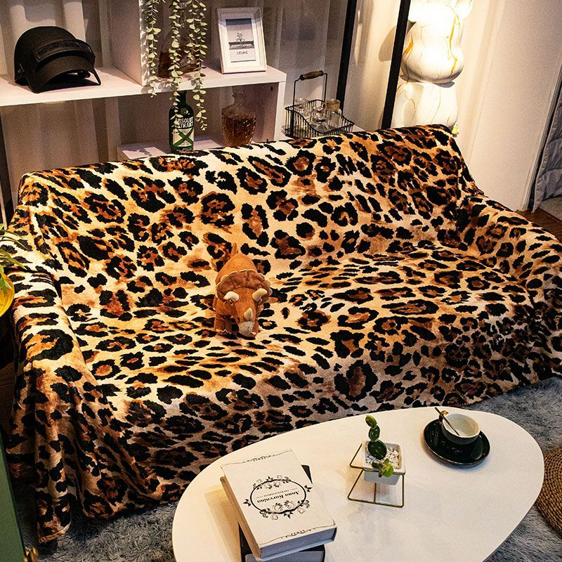 호랑이 치타 극세사담요 호피 무릎담요 블랭킷 할머니 플리스 옛날 특대형 이불담요 캠핑 겨울 인공 표범 무늬 90x90cm (스퀘어 쿠션) - 상세 이미지 2
