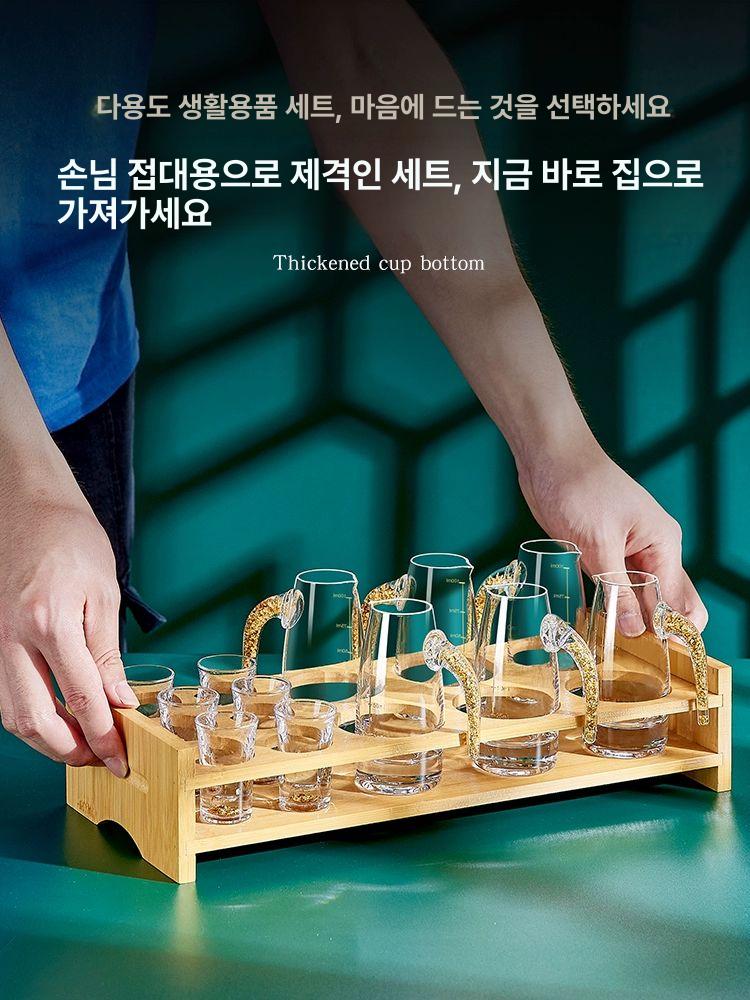 고량주술잔 금색 찻잔 백주잔 연태 도자기 선물 세트 - 상세 이미지 5