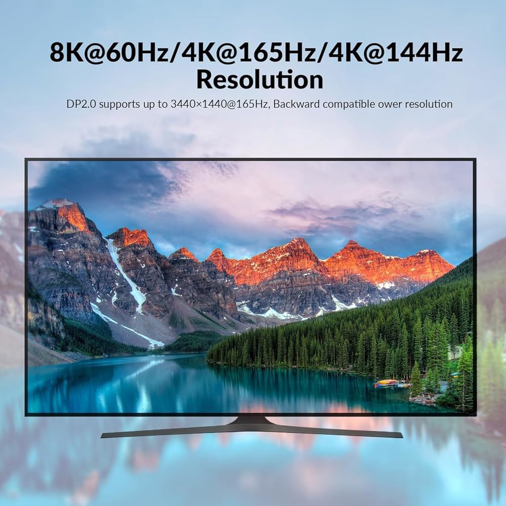 AV Access 8K KVM 스위치 2 모니터 컴퓨터 디스플레이포트 8K@60Hz 4K@165Hz /144Hz, USB 3.0 포트, 오디오, 고속 핫키 또는 IR 리모컨이 있는 - 상세 이미지 2
