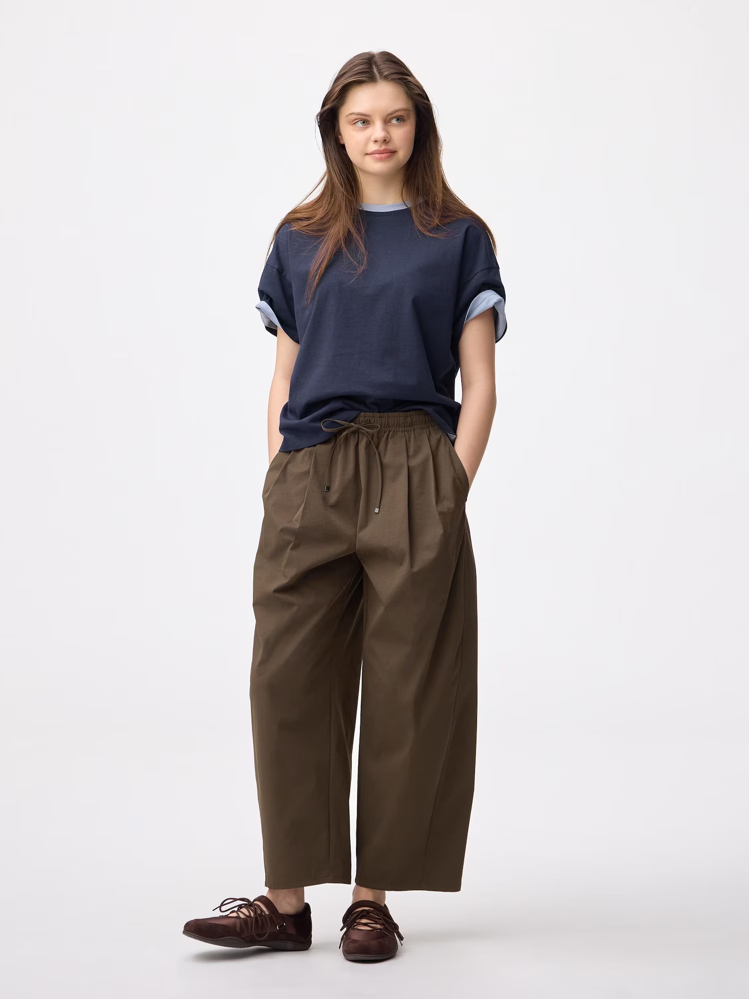 GU 배럴 발목 팬츠 (길이 표준 61.0~65.0 cm) [26SS] 봄 여름 앵클 - 상세 이미지 3