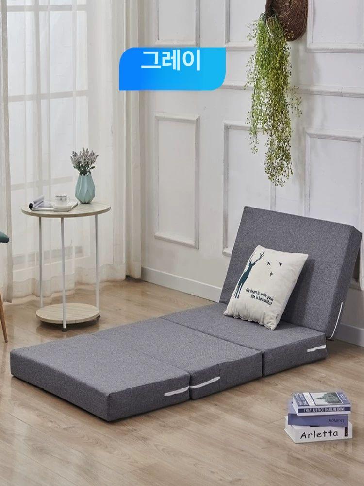 매트리스 스펀지 접이식 x 180cm 폭 네이비블루 네이비블루 0.6m x 2m (5cm) - 상세 이미지 4