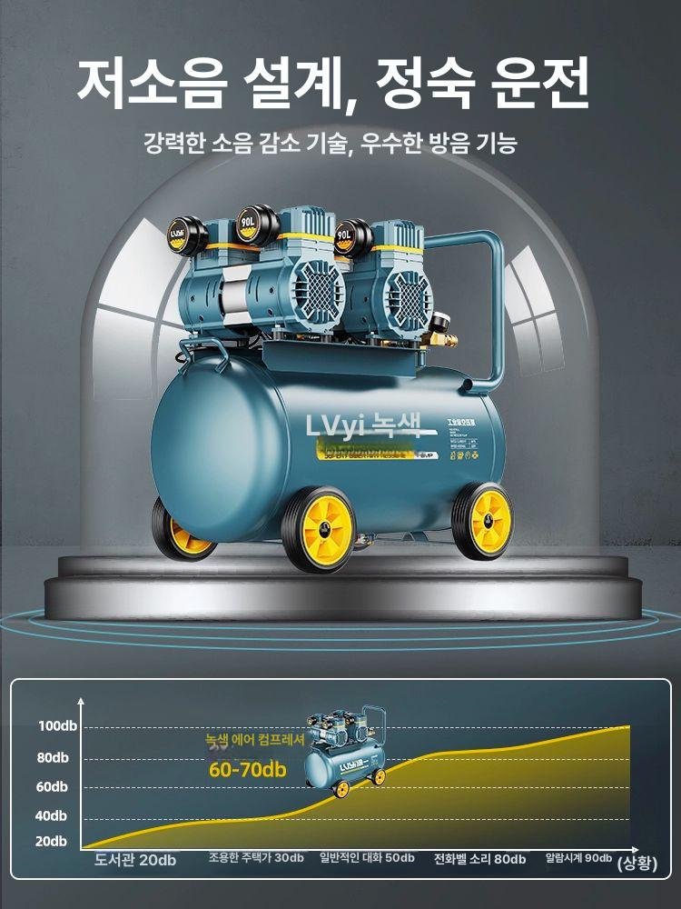 콤프레샤 5마력 저소음 오일리스 산업용 1390W 구리 산업용 [3180W-45L 스마트] 스마트 고압 - 상세 이미지 3