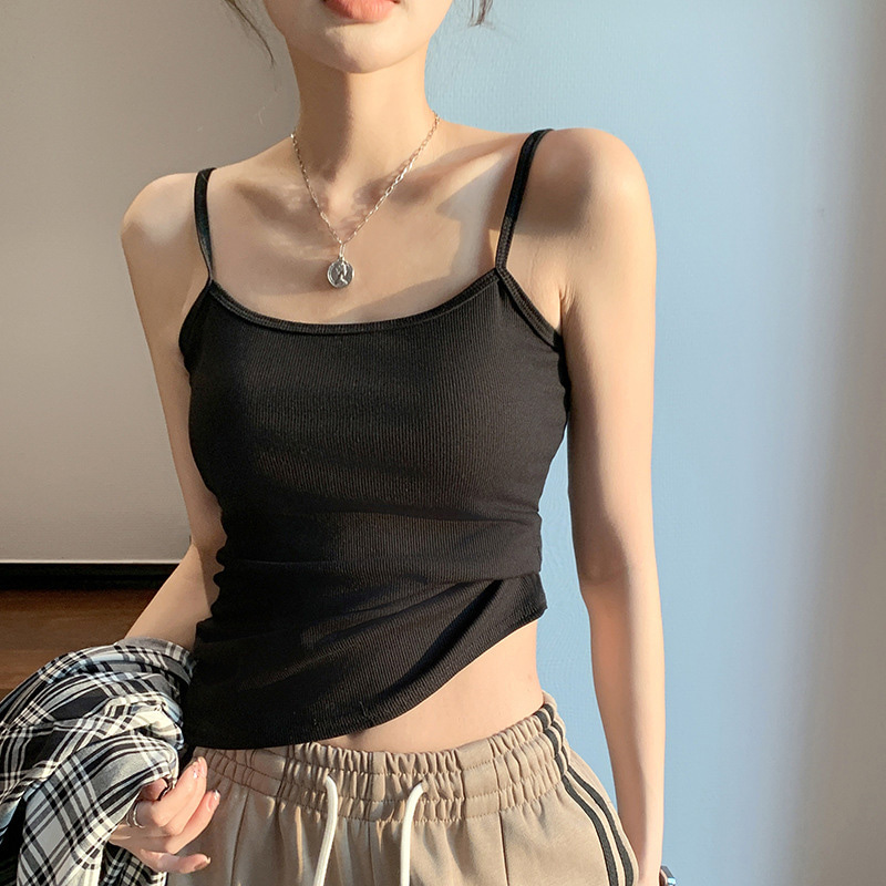 여성 이너 신축성있는 끈나시 데일리 여름 무지골지 - 상품 이미지