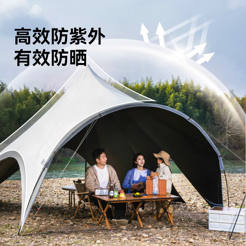 초대형 썬쉐이드 블랙코팅 타프쉘 테라스차광막 하비 야외 렉타 천막 사이드월 그늘막 캐노피 베이지색 - 구름 탑 특수 모양의 캐노피 - 상세 이미지 3