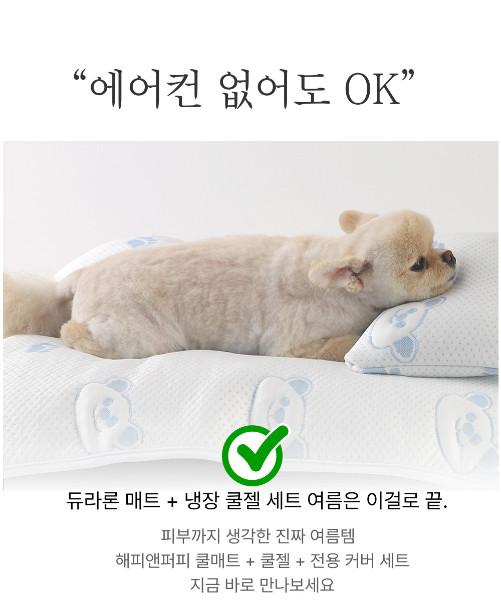 강아지쿨매트 냉감듀얼 반려동물 고양이 애견 국내산100% 듀라론베어 패드 소 - 상세 이미지 2