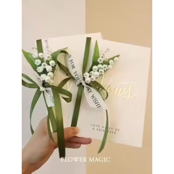 고급 사랑의서약 축사 케이스 결혼증서 덕담 보관함 축하카드 뉴 더블 브랜치 튤립 - 상세 이미지 4