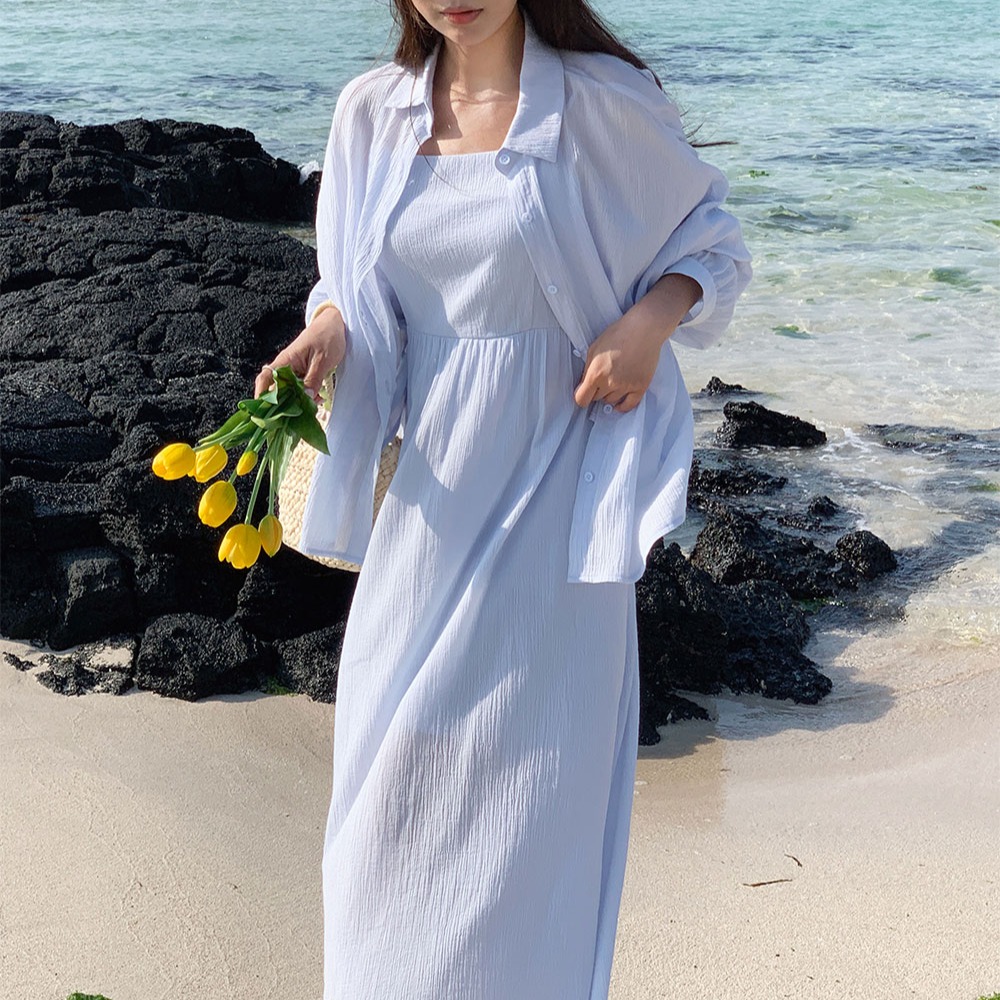 요루 긴팔 루즈핏 셔츠 자외선차단 여름 아우터 - 상세 이미지 5