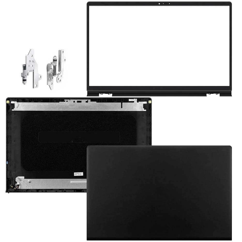Konohan 4팩 교체 LCD 후면 노트북 컴퓨터 부품 커버 상단 케이스 뚜껑 전면 베젤, 힌지 포함 Dell Inspiron 15 3510 3511 3515 3520 3525 - 상품 이미지