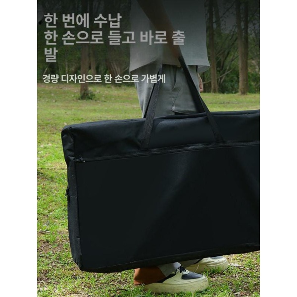 프리미엄 쉘프형 메쉬 접이식 좌식 폴딩 백패킹 테이블 3단 알루미늄 + 램프스탠드 - 상세 이미지 2