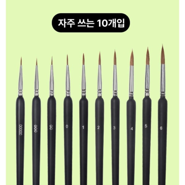 프리미엄 평붓 세밀화 덧칠용 수채화 미술 유화 겸용 예술 0 - 상세 이미지 5