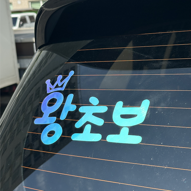 레아데코 초보운전 야광 반사 스티커 왕초보, L - 상품 이미지