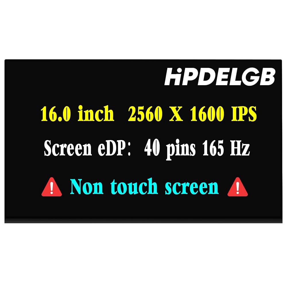 아수스 ROG 제피러스 M16 GU603H GU603V GU603VI MNG007DA1-6 NE160QDM-NY3 LCD 화면 165Hz 40PIN FHD 2560x1600 IPS - 상품 이미지