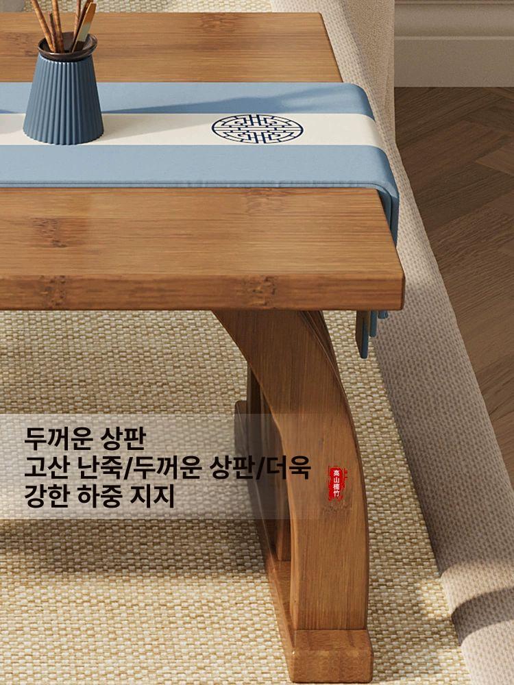 유리 거실테이블 접이식 로우 좌식 티테이블 홈카페 쇼파용 좌탁 밥상 - 상세 이미지 5