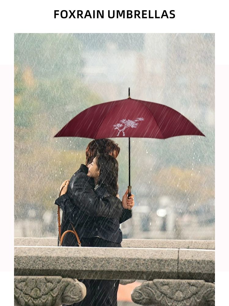 장우산 레드 구미호 버건디 큰 자동 RAIN 와인레드 - 상세 이미지 3