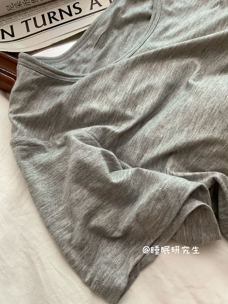 민소매 점프슈트 잠옷 점프수트 오버롤 데님 멜빵 빅사이즈 멜빵바지 와이드 여성 팬츠 여름 크림 그레이/인어 어깨끈 M(47.5-55kg) - 상세 이미지 2