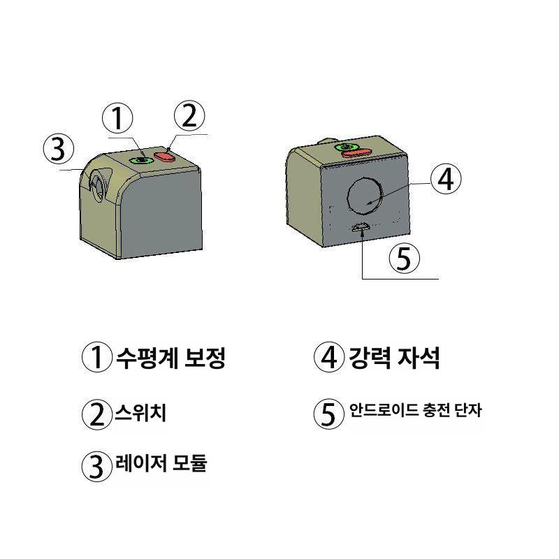 충전식 레이저 수평계 초소형 십자선 포인터 측정기 정밀 레벨 크로스라인 - 상세 이미지 5
