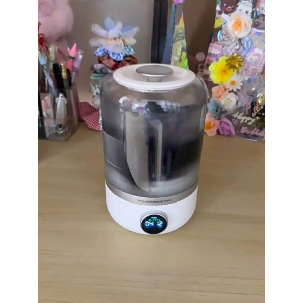 초소형 여행용 속옷 미니 탈수기 고온 살균 세탁기 가정용 화이트 고급형 3000mAh - 상세 이미지 5