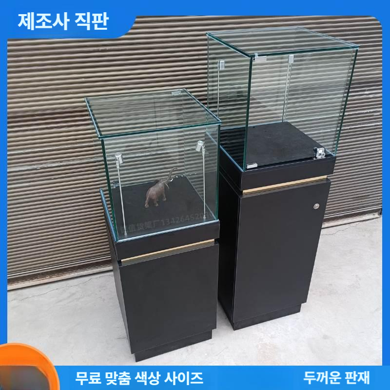 유리 전시장 쇼케이스 박물관 진열장 문화재 골동품 빈티지 보관 수납장 - 상세 이미지 4