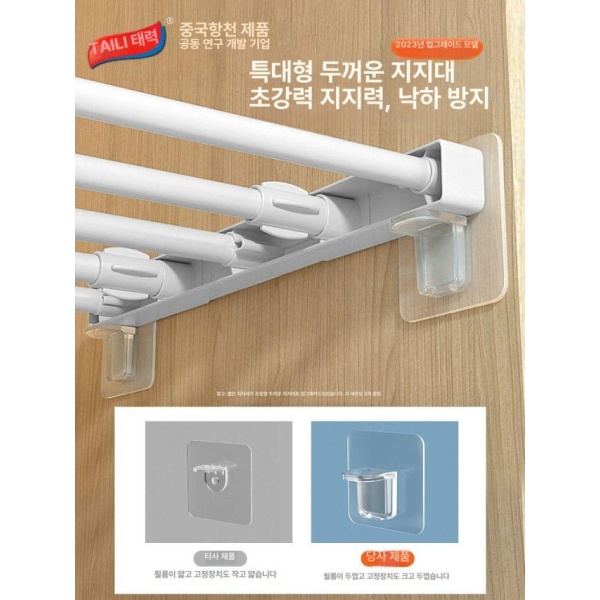 깔끔한 아크릴 길이조절 다용도 서랍정리 분리대 투명 길이 31-42cm너비 42cm 1칸 - 상세 이미지 4