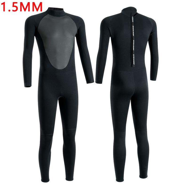 남녀 겨울 방한 방수 슈트 서핑용 일체형 잠수복 남성용 1.5mm 블랙 M 이미지 7