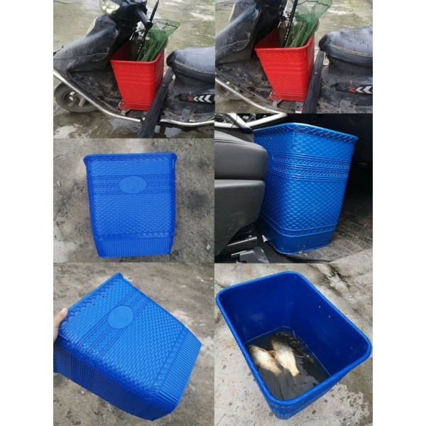튼튼한 보관함 채집용 39cm 대나무 채반 광주리 산나물 찻잎 물채움 신소재 레드 두꺼운 사각 - 상세 이미지 5