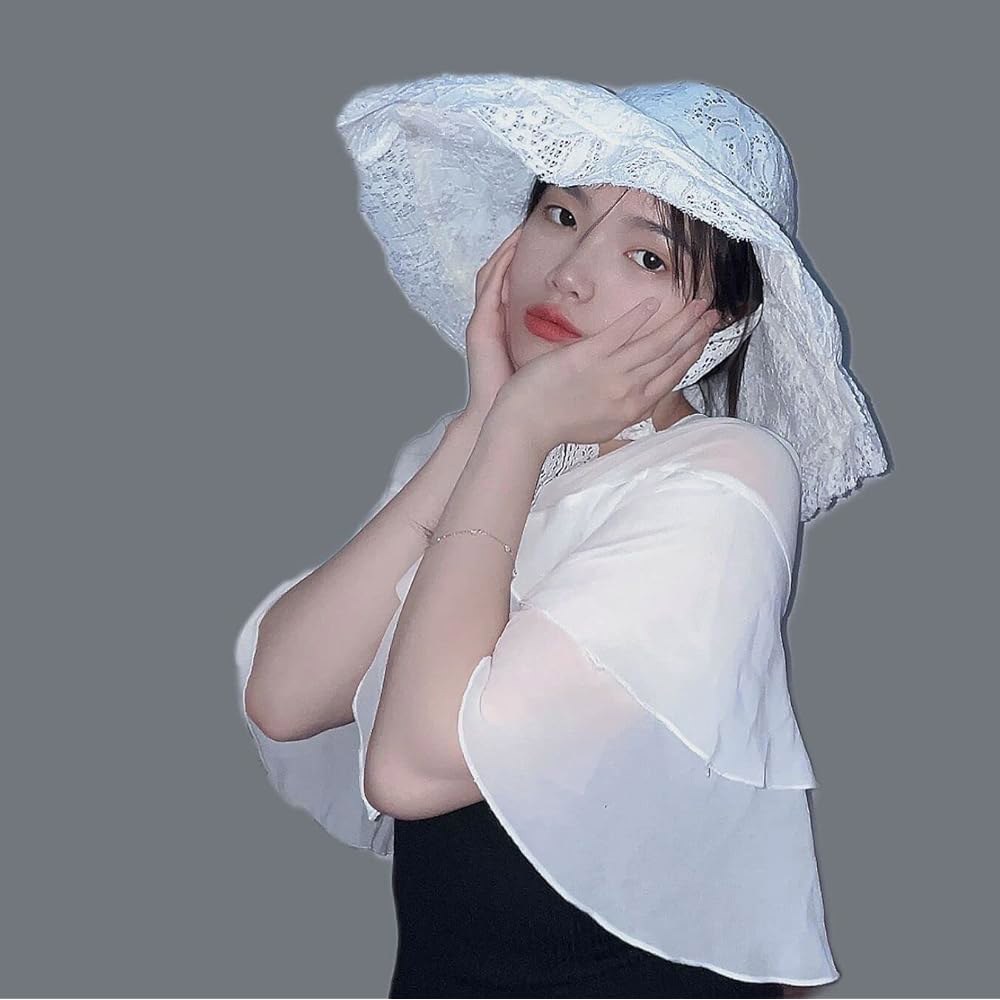 몹 캡 빅토리아 시대 개척자 프레리 보닛 선햇 콜로니얼 헤드웨어 숄 랩 스톨드 코스튬(타입1-화이트) One Size Type1-white - 상세 이미지 2