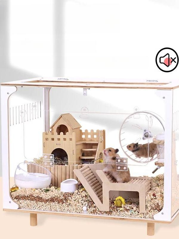햄스터리빙박스 아크릴 골든 기본 5종 케이지 50cm 60cm 성 10종 - 상품 이미지