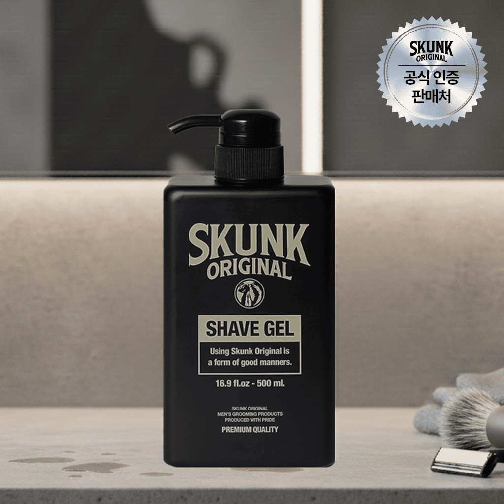 스컹크오리지날 클리어 바버샵 쉐이빙젤 남자면도 스킨케어 쉐이빙부스터 500ml, 1개 - 상품 이미지