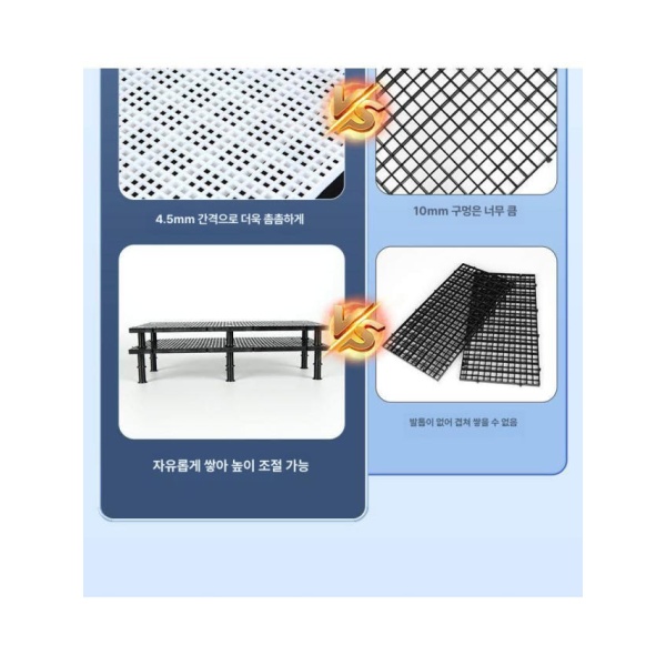 깔끔한 조립식 DIY 어항 투명 칸막이 격리판 분리판 파티션 4.2mm 정사각 화이트 메쉬 1장 - 상세 이미지 2