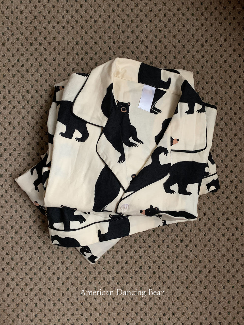 빅사이즈잠옷 커플 임산부잠옷 2XL 3XL 댄싱베어 남성 긴팔파자마 이미지 6