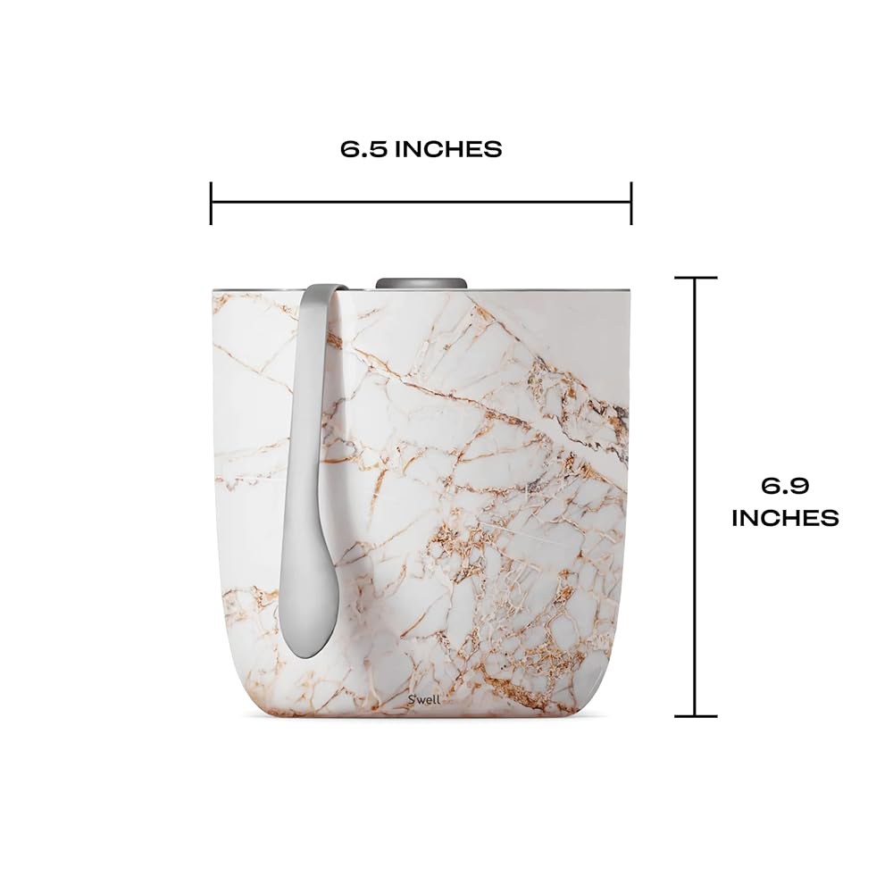 집게가 달린 S well 67oz 스테인리스 스틸 아이스 버킷 - 3중 진공 단열, BPA 프리 바웨어 Angel Food 68 Ounces - 상세 이미지 3