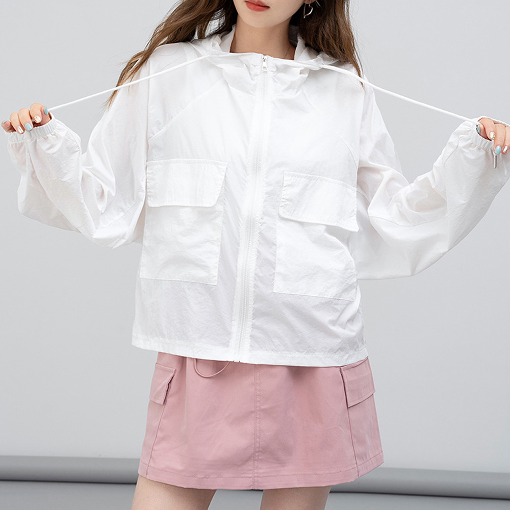 F007561_후드 하이넥 바람막이 집업점퍼 무지지켓 - 상세 이미지 2