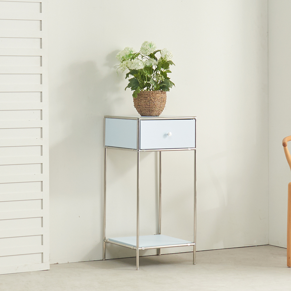 가구의서 모듈 콘솔 수납장 400x400x865mm, 1단, 스카이블루 - 상품 이미지