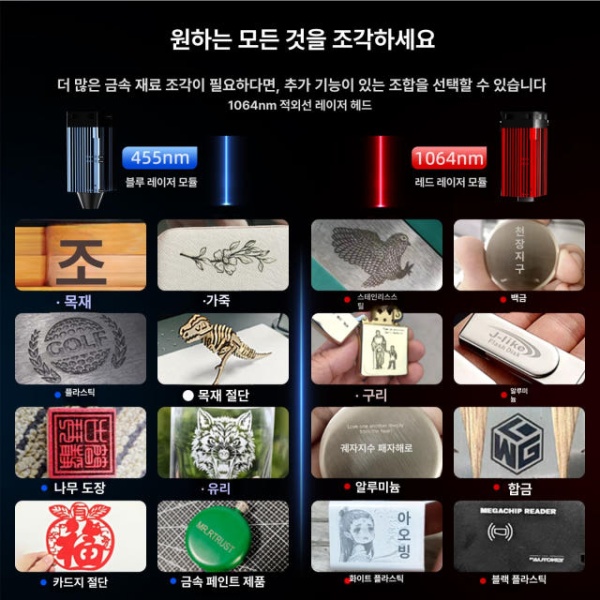 정밀한 레이저 각인기 조각기 소형 목재 아크릴 Pro 6W 조각절단소재 - 상세 이미지 5