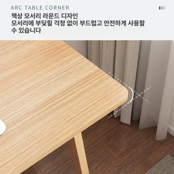 감성적인 자취방 엔틱 원목 침실 틈새 미니책상 서재용 베이지 기본서랍없음 러버우드 100cm - 상세 이미지 5