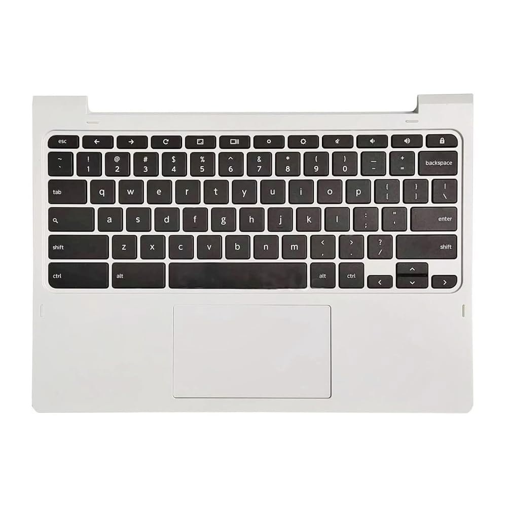 Lenovo Chromebook 11 C330 노트북 상부 케이스 팜레스트 키보드 터치패드 어셈블리 부품 5CB0S72816 5CB1B77634 화이트용 Wzqrps 새 교체품 - 상품 이미지