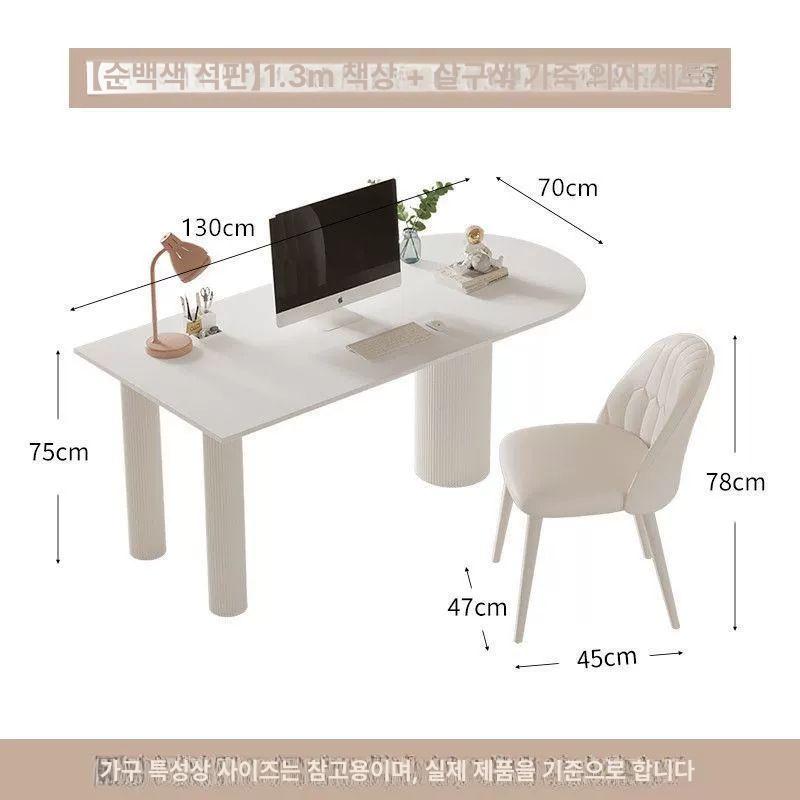 상담책상 사무용 테이블 안내 데스크 병원 학원 R41-120x60x75cm 퓨어화이트 - 상세 이미지 5