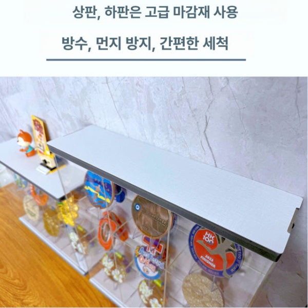 고급 아크릴 8칸 표준 마라톤 완주 금메달 훈장 메달 디스플레이 박스 - 상세 이미지 3