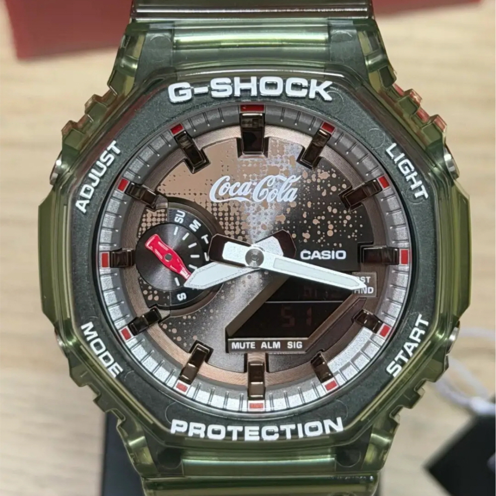 지샥 코카콜라 140주년 한정판 지얄오크 시계 그린 GA-2100CC-3A 이미지 6