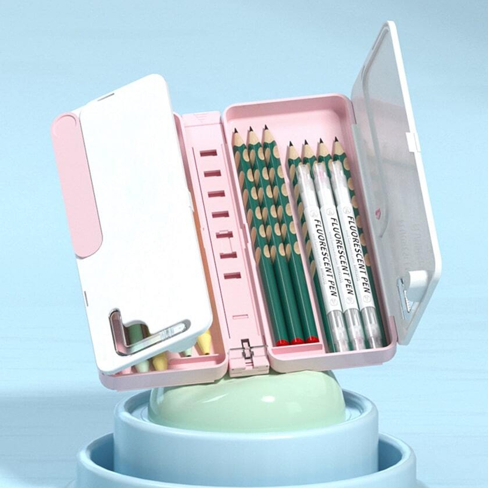 J2K 3in1 만능 필통 화이트보드 독서 받침대 다용도 필기구 보관함 - 상세 이미지 3